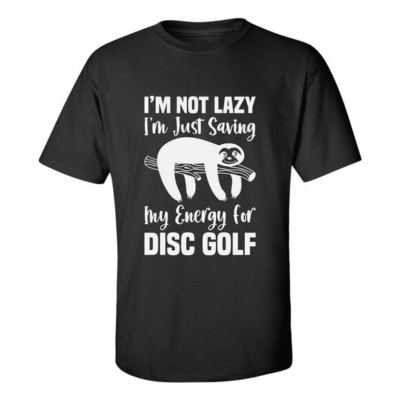 Disc Golf Shirt LAZY SLOTH Mens Graphic T Shirt - Picture 5 of 10